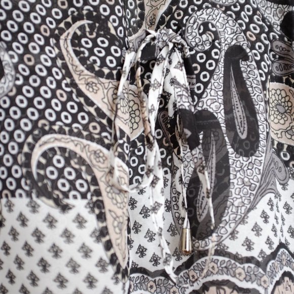 COPY - Ricki's Paisley print poncho style sheer blouse - Picture 2 of 10